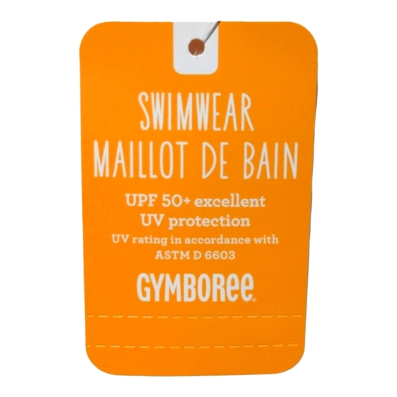 Gymboree Boys Blue Construction Swim Trunks - Picture 3 of 4